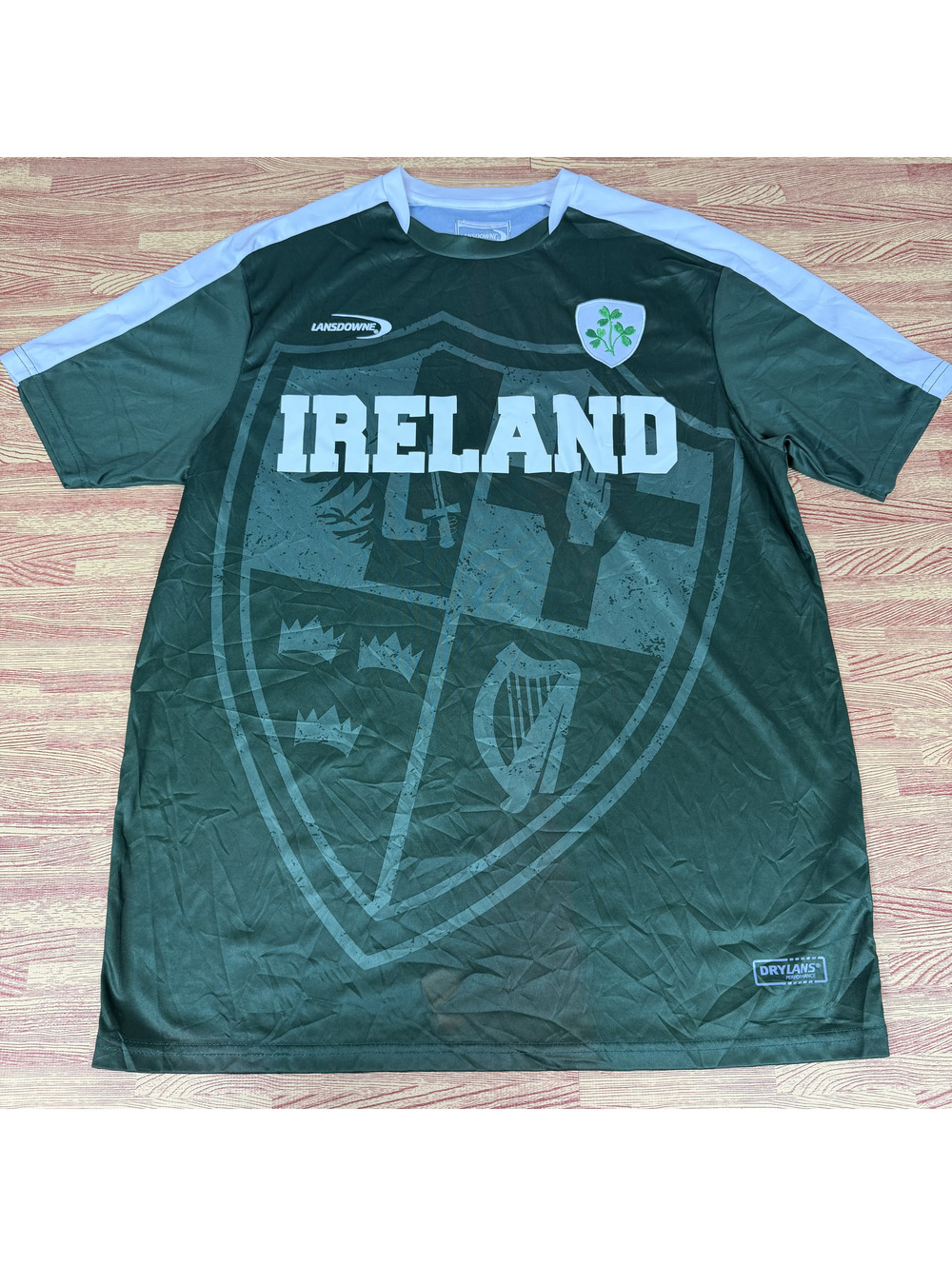 Lansdowne Ireland Rugby Performance Jersey Green White Shamrock Men's M